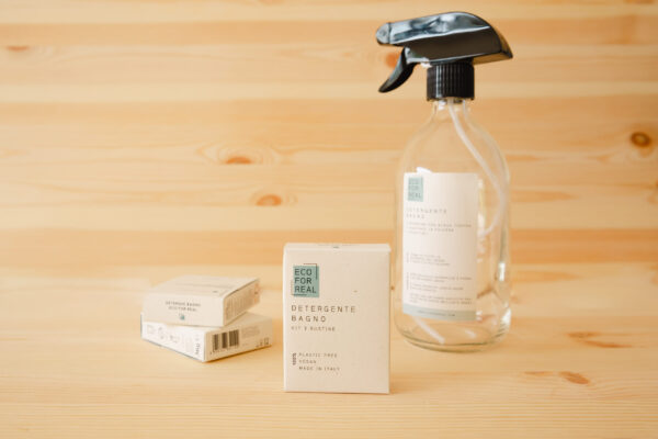 Kit detergente con dispenser in vetro